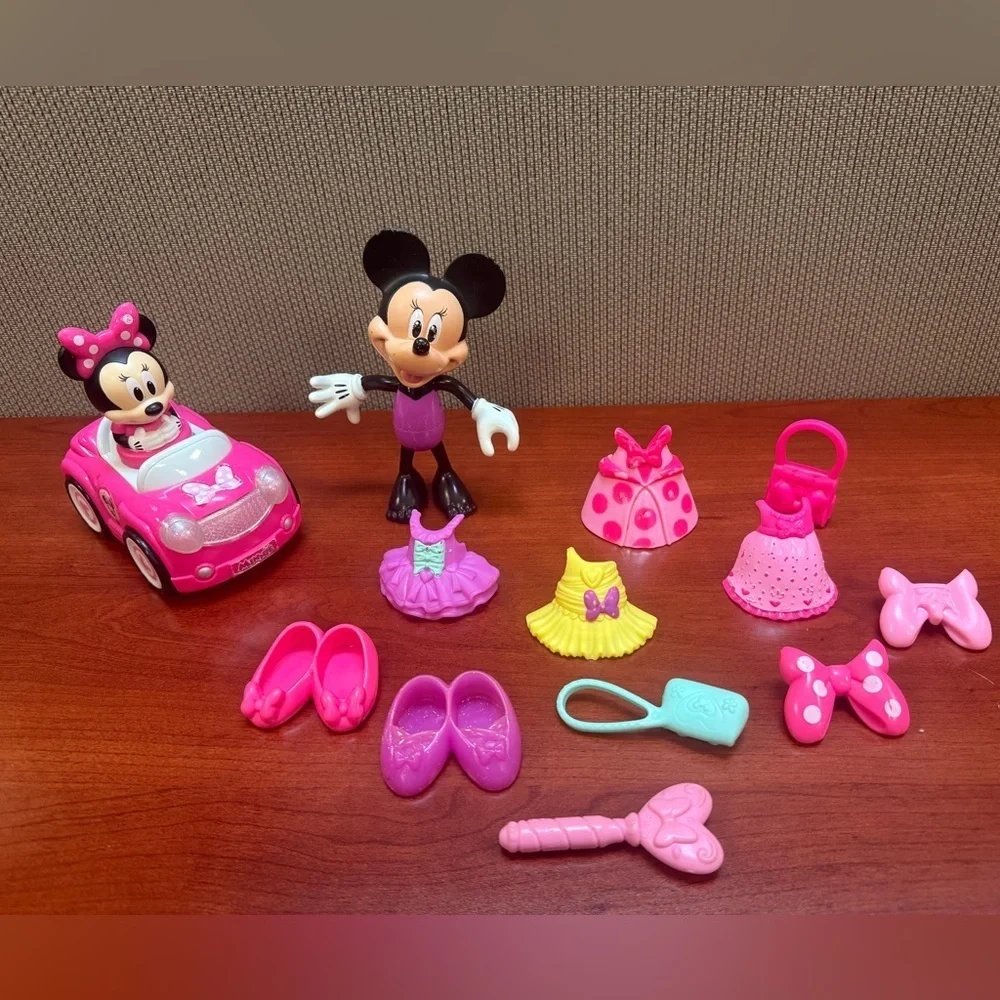 Disney Mattel Minnie Mouse Bow-Tique Dress Up Doll Snap N’ Style Mix N Match Lot